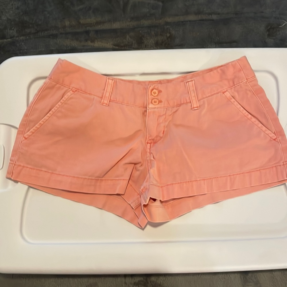Light pink low rise shorts